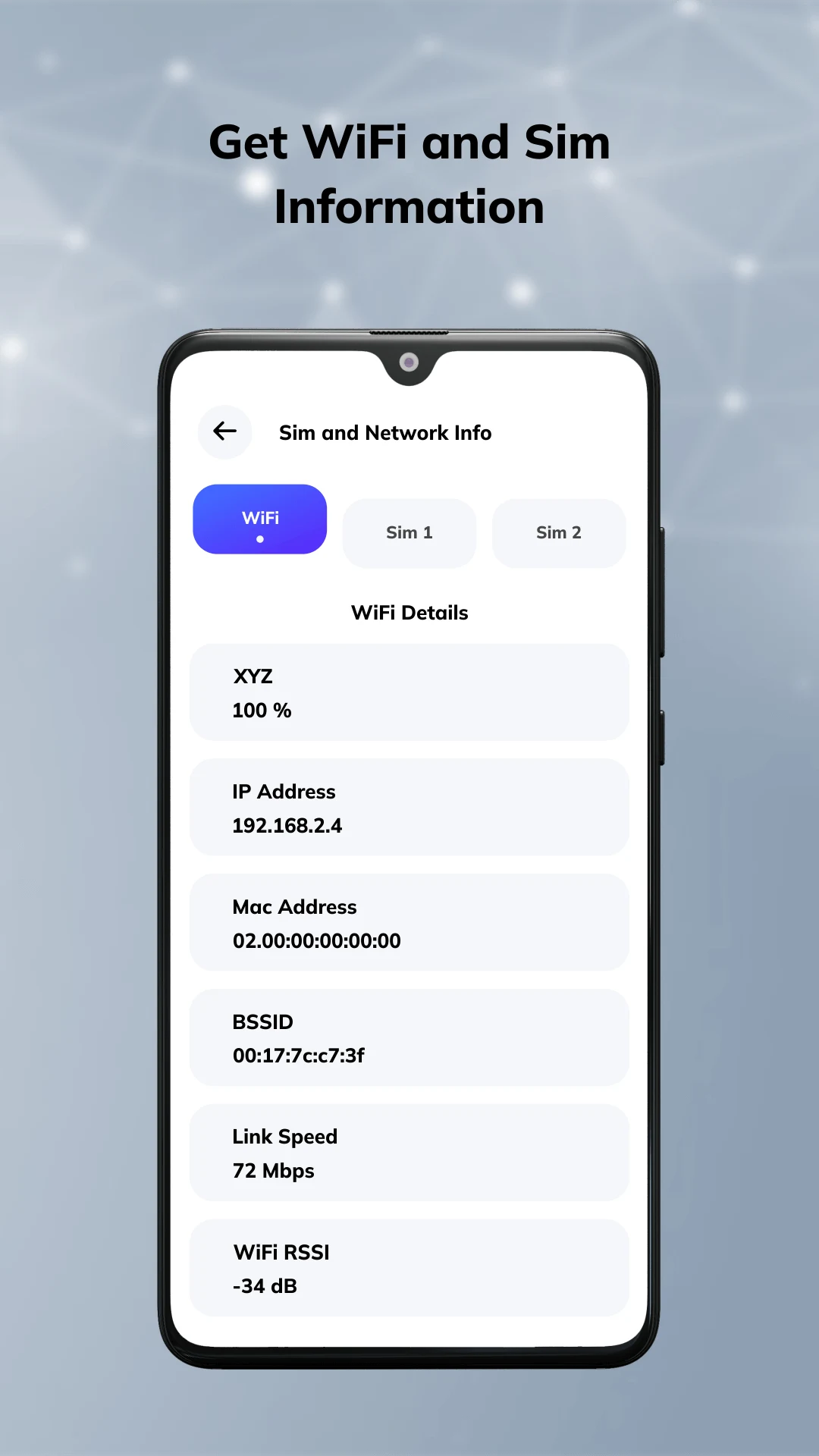 Network Tools Info & Sim Query screenshot